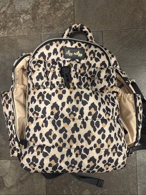 Itzy Ritzy Leopard Puffer diaper Backpack